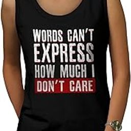 Words Expres Womens Tank Top, Dont Care Athletic Sports Shirt Graphic Tank Top/Gym Tanks-image-88
