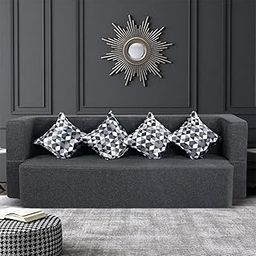 Seventh Heaven Sofa Cum Bed - Jute Fabric Washable Cover Sofa Bed (Grey, 4 Seater - 78x44x14 (4Sit, 2 Sleep)) 4-Person Sofa-29