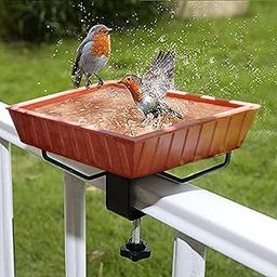 SHRIYAM CRAFTS Terracotta Bird Bath, Earth Brown 9x9 inch (Bird Bath Pack of 1)-image-9