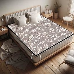 Maximus PVC Print 100% Waterproof Premium Mattress Protector | Breathable and Hypoallergenic Ultra Soft Fitted Bed Protector (72x78, Coffee)-image-95