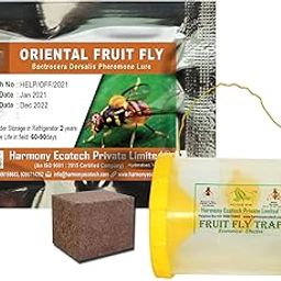 ACTIVE IPM Fruit Fly Trap + Bactrocera dorsalis Pheromone Lure (Combo Pack of 12 Sets) for Attracting, Trapping Oriental Fruit Fly Insect s in Mango, Guava, Citrus, Watermelon, Orange etc-14