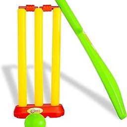Alokik Enterprise Cricket Set for Kids Include 3 Plastic Stump,1 Plastic Bat,1 Plastic Ball (Green Color)-image-56
