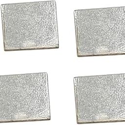 Kashvi Luck Unisex-Adult Handcrafted Solid Silver Square Piece Silver/Chandi Ka Tukra Chokor Gift To Your Beloved One (Small Size 1X1 Centimetre) Set Of 4 Pieces-image-46