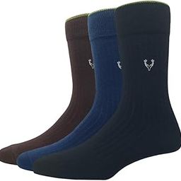 Polyester Men's Bamboo Full Length Socks (Pack Of 3) Brown, Navy, Black-image-15