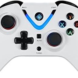 Cosmic Byte ARES Wireless Controller for PC, Magnetic Triggers, Accurate Joysticks, Dual Vibration, Backit LED Buttons, USB Extension Cable (White)-0