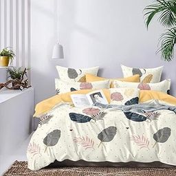 Jyotaksh Super Quality Glace Cotton Quilt Cover/Duvet Cover/rajai/ 210 Thread Count, Zipper Closure (Size 60x90) Inches Set of 1 DVT-AE 03-image-74