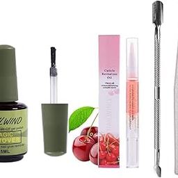 Rubyface 4 in 1 Beginner's Nail Polish Remover Set | Gel Nail Polish Remover 15 ml | Step Buffer and Cuticle Oil - Cuticle Pusher | Magic Remove Soak-Off Gel Polish | Peel Off In 2-5 Minutes, No Need for Foil, Soaking or Wrapping-image-27