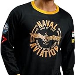 ( Ascend Forty Seven ) Indian Naval Aviation: Wings of Gold Black Oversized Sweatshirt-image-48