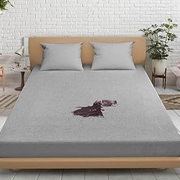 Ultra Soft Terry Cotton Waterproof Mattress Protector Breathable Hypoallergenic Mattresses Cover for Queen Size Bed (Grey-60x78 Inches)-image-33