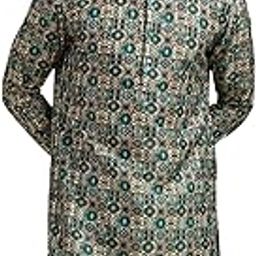 Men's Art Silk Printed Kurta (1pc)-image-17
