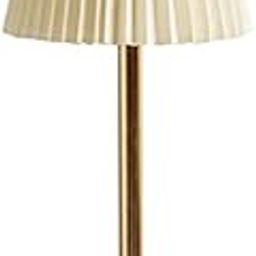 Desidiya Metal Pleated Shade Bedside Lamp: Modern Touch-Controlled Table Lamp for Bedroom,Gold-image-86