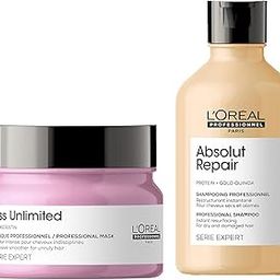 L’Oréal Professionnel Liss Unlimited Hair Mask, Serie Expert, 250gm & L'Oréal Professionnel Absolut Repair Shampoo For Dry And Damaged Hair, Serie Expert, 300Ml-20