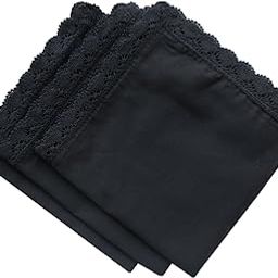 Ladies Bridal Wedding Crochet Lace Handkerchiefs 60s Cotton Hankies Size 11.8"-image-23