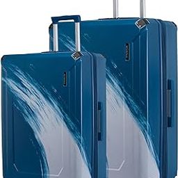 Wave Hard-Sided PC Set of 2 Luggage Suitcase | Expandeble Space with 8 Wheels Trolley Bags for Travel | Lightweight with TSA Lock | 3 Year Warranty (Admiral Blue)-image-8