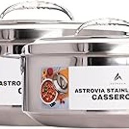ASTROVIA Stainless Steel Casserole Insulated 2500ml & 3000ml | Double Wall Hot Pot with Lid | Roti Storage Box | Steel Food Container | Keeps Food Fresh & Warm | Ideal for Indian Kitchen Combo-image-99