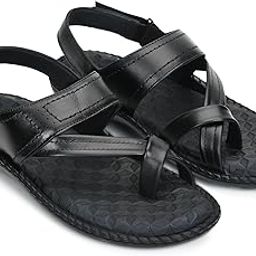Men's Genuine Leather Sandals with Thumb Loop & Back Strap | Traditional Ethnic Sandals for Men in Cherry, Black & Tan | Premium Comfort Sandals for Daily,Wedding & Party-image-20