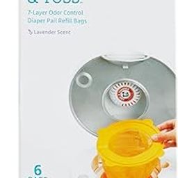 Munchkin Arm & Hammer Diaper Pail Snap with Seal and Toss Refill Bags, 6 Count-image-24