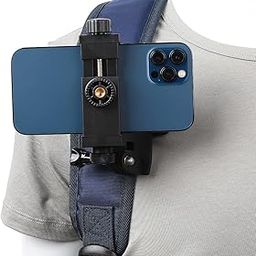 Action Pro 360° Backpack Clip Mount with Smartphone Holder Accessories Compatible with GoPro Hero 13 12 11 10 9 8 7 6 5 Black Action Camera and Smartphones Like iPhone Samsung-picture-11