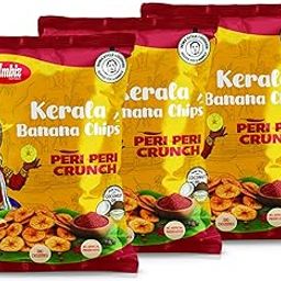 Ambiz Kerala Style Banana Chips | Peri Peri | Crispy, Spicy Snack | Made with Nendran Bananas & Coconut Oil | 240g (3 Packs)-image-27