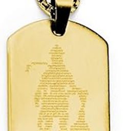Hanuman Chalisa Locket Pendant with Chain Golden | Lord Hanuman Spiritual Locket Micro-carved Tag Stainless Steel | Unisex Religious Pendant | Divine Protection Jewelry-image-94