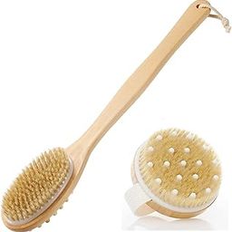 ALTRUIST Wooden Double-sided Bath Brush With Massager and Long Handle With combo Wooden Bath Brush Round With massager (Pack of 1)-image-44