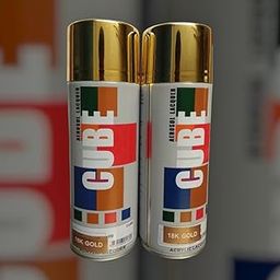 CUBE 18K Gold Spray Paint, for car bike metal wall, Pack of 2-image-21