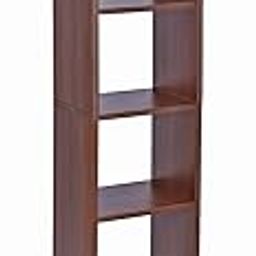 Zinbell 6 Layer Multipurpose Engineered Wood Open Book Shelf Storage Display Rack Home Decor Showcase Stand Bookcase Organizer for Home Library, Office, Bedroom, Living Room (Brown | DIY)-picture-26