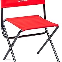 GREENLANDS Mild Steel Lightweight Foldable Portable Camping Modern Folding Chair: Ideal for Outdoor, Travel, Terrace (Stainless Steel, Red)-image-57