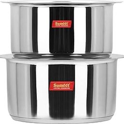 Sumeet Stainless Steel Tope Set, 4 L, 5 L, 2 Piece (Steel, Mirror Finish, 4 & 5 liters)-image-7