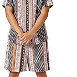 Rayon Co-Ord Set for Men | Men's Cord Set | Night Suit for Men | T-Shirt and Shorts Set for Men | Night Dress for Men | Pyjama Set for Men-47