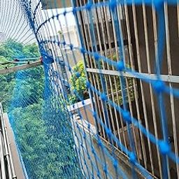 ABZ Nylon Mesh Balcony Net/Bird Net/Monkey Net/Child Protection Net (Blue) | Balcon Net for Pigeons | Balcony Net for Kids Safety | Balcony Net for Home | (18 PLY, 10 Ft. X 60 Ft.)-5