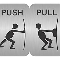 Berrybox Acrylic Silver Pull Push Sign Board For Stores, Café, Hotel, Restaurant, Business, Shop Self-Adhesive And Waterproof Size : 4x6 Inch Set of 1 Sign Board-image-30