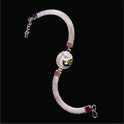 Silver Peacock Rakhi A Symbol of Grace, Love, and Tradition/Designer Peacock Rakhi in Silver-image-11