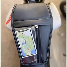 UNIWARE® MT-15 Leather Scratch Proof Tank Cover/Tank Bag - Transparent Mobile Touch Pocket/Holder Tank Cover (Black)-picture-23