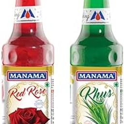 Manama Red Rose Syrup and Khus Syrup, 750ML Each, Mixer for Mocktails, Cocktails, Drinks, Juices, Beverages, Pack of 2-image-13