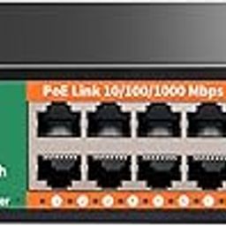 Reidubo 8 Port Gigabit PoE Switch with 2 Gigabit Uplink,1000Mbps PoE Ethernet Unmanaged Network Switch,120W, Plug & Play, VLAN, Suitable for Access Point-AP and PoE Surveillance Camera-image-18