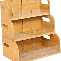 MERISHOPP Bamboo Tea Bag Organizer Practical Storage Holder for Cabinet Kitchen Office 3 Layer-picture-20