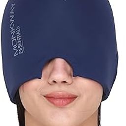 Monkway Migraine Relief Cap for Headaches - Hot and Cold Ice Pack Therapy - Headache Relief Products - Ice Hat - Pack of 1-19