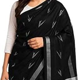 Women's Linen Cotton Dupatta Handwoven Ikat Woven | Elegant & Soft Texture| Daily| Traditinal Ethnic Look | Perfect For Summer & Office Wear_2.45m-12
