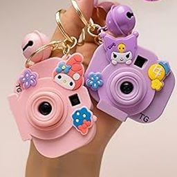TrollGadgets® Cute Cartoon Camera Projector Keychain | LED Light Mini Toy Face Changing Projector-image-98