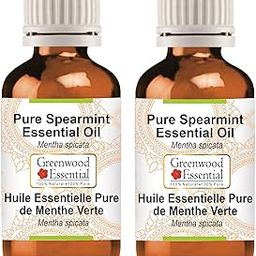 Greenwood Essential Spearmint Essential Oil (Mentha spicata) Pure | Non-Sticky | Non-greasy | Lightweight | Men & Women | All Skin Types | Steam Distilled 15ml X 2-image-45