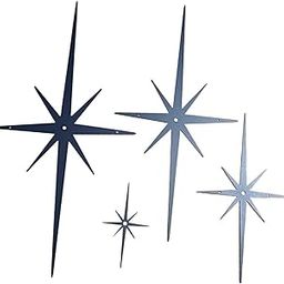 ARTISOUL® 4X Iron Starbursts Metal Wall Arts Elegant For Indoor Outdoor Porch Classroom Black | Home Decor | Figurines-image-92