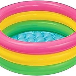 Baby Bath Tub Swimming Pool for Kids Activities 2 Feet 2-3-4 Years Bathing at Home Tube Water Toys Outdoor Float Pools & Fun Accessories Floats Soft Inflatable 2ft Sunset Glow (Cartoon)-11