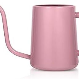 Watering Can Indoor Plants, 35 oz/1000 ml Metal Stainless Steel Watering Can Pot with Long Spout for Indoor House Plants Bonsai Outdoor Garden Flower Decorative (Pink-75