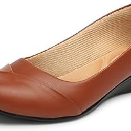 Women Soft Bottom Wedge Heel Ballet Flats-image-12