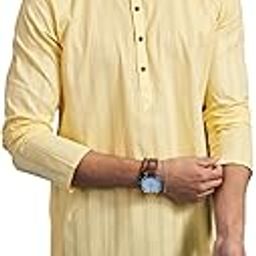 diwas by manyavar Men's Cotton Self Design Kurta (1pc)-picture-49
