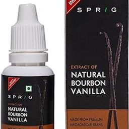 Sprig Natural Bourbon Vanilla | 20 ml Extract | Superior Quality | Chemical-free | Alcohol-free | For Gourmet Baking & Desserts-image-3