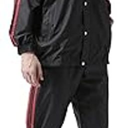 USI UNIVERSAL Sauna Suit For Men, 415SZ Men's Black Polyester Sauna Suit For Fitness Weight Loss Exercise Gym Training, Heavy Duty Sauna Sweat Suit, Gym Suit, Hook & Loop (XL, Black)-image-75