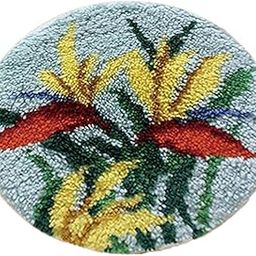 CALANDIS? Round Latch Hook Rug Kits Carpet Cushion Making Package for Women Men 20'' | Latch Hooking Kits | Latch Hooking | Rug Making | Needlecrafts & Yarn-picture-17