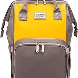 House of Quirk Baby Diaper Bag Maternity Backpack (Yellow/Grey)-image-72